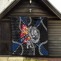 Finland Vikings Quilt Nordic Lion Bound in Runes and Chains
