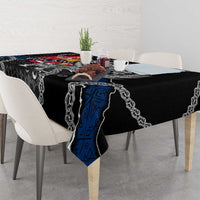 Finland Vikings Tablecloth Nordic Lion Bound in Runes and Chains