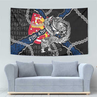 Finland Vikings Tapestry Nordic Lion Bound in Runes and Chains