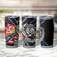 Finland Vikings Tumbler Cup Nordic Lion Bound in Runes and Chains