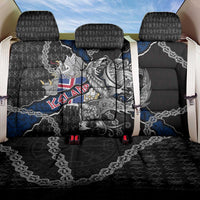 Iceland Vikings Back Car Seat Cover Nordic Lion Bound in Runes and Chains