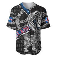 Personalized Iceland Vikings Baseball Jersey Nordic Lion Bound in Runes and Chains