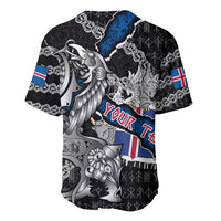 Personalized Iceland Vikings Baseball Jersey Nordic Lion Bound in Runes and Chains