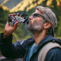 Iceland Vikings 4 in 1 Can Cooler Tumbler Nordic Lion Bound in Runes and Chains