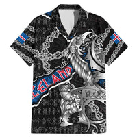 Personalized Iceland Vikings Family Matching Mermaid Dress and Hawaiian Shirt Nordic Lion Bound in Runes and Chains