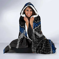 Iceland Vikings Hooded Blanket Nordic Lion Bound in Runes and Chains