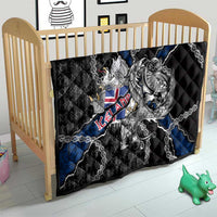 Iceland Vikings Quilt Nordic Lion Bound in Runes and Chains