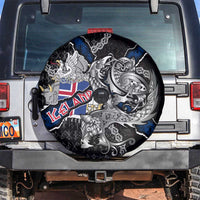 Iceland Vikings Spare Tire Cover Nordic Lion Bound in Runes and Chains
