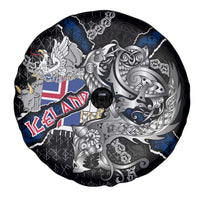 Iceland Vikings Spare Tire Cover Nordic Lion Bound in Runes and Chains