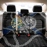 Sweden Vikings Back Car Seat Cover Nordic Lion Bound in Runes and Chains