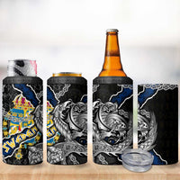Sweden Vikings 4 in 1 Can Cooler Tumbler Nordic Lion Bound in Runes and Chains