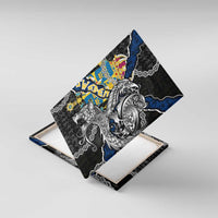 Sweden Vikings Canvas Wall Art Nordic Lion Bound in Runes and Chains