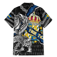 Personalized Sweden Vikings Family Matching Mermaid Dress and Hawaiian Shirt Nordic Lion Bound in Runes and Chains