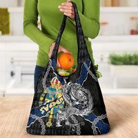 Sweden Vikings Grocery Bag Nordic Lion Bound in Runes and Chains