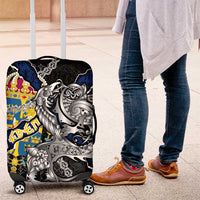 Sweden Vikings Luggage Cover Nordic Lion Bound in Runes and Chains