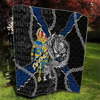 Sweden Vikings Quilt Nordic Lion Bound in Runes and Chains
