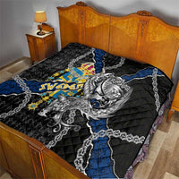 Sweden Vikings Quilt Nordic Lion Bound in Runes and Chains
