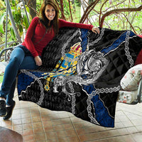 Sweden Vikings Quilt Nordic Lion Bound in Runes and Chains