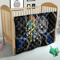 Sweden Vikings Quilt Nordic Lion Bound in Runes and Chains