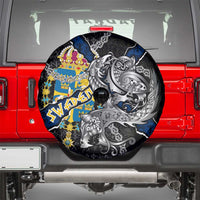 Sweden Vikings Spare Tire Cover Nordic Lion Bound in Runes and Chains
