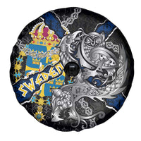 Sweden Vikings Spare Tire Cover Nordic Lion Bound in Runes and Chains