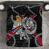 Denmark Vikings Bedding Set Nordic Lion Bound in Runes and Chains