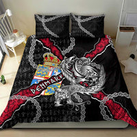 Denmark Vikings Bedding Set Nordic Lion Bound in Runes and Chains