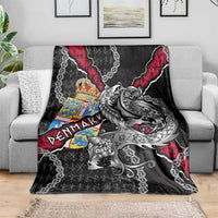 Denmark Vikings Blanket Nordic Lion Bound in Runes and Chains