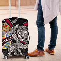 Denmark Vikings Luggage Cover Nordic Lion Bound in Runes and Chains