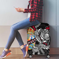 Denmark Vikings Luggage Cover Nordic Lion Bound in Runes and Chains