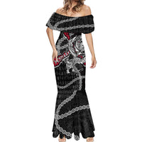 Personalized Denmark Vikings Mermaid Dress Nordic Lion Bound in Runes and Chains