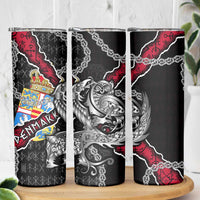 Denmark Vikings Skinny Tumbler Nordic Lion Bound in Runes and Chains