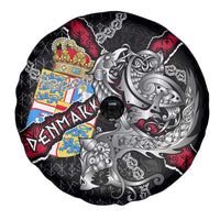 Denmark Vikings Spare Tire Cover Nordic Lion Bound in Runes and Chains