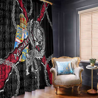 Denmark Vikings Window Curtain Nordic Lion Bound in Runes and Chains