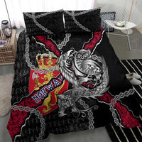 Norway Vikings Bedding Set Nordic Lion Bound in Runes and Chains