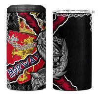 Norway Vikings 4 in 1 Can Cooler Tumbler Nordic Lion Bound in Runes and Chains