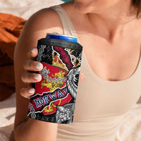 Norway Vikings 4 in 1 Can Cooler Tumbler Nordic Lion Bound in Runes and Chains