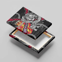 Norway Vikings Canvas Wall Art Nordic Lion Bound in Runes and Chains