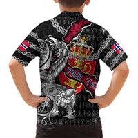 Personalized Norway Vikings Family Matching Puletasi and Hawaiian Shirt Nordic Lion Bound in Runes and Chains