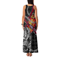 Personalized Norway Vikings Family Matching Tank Maxi Dress and Hawaiian Shirt Nordic Lion Bound in Runes and Chains