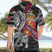 Personalized Norway Vikings Hawaiian Shirt Nordic Lion Bound in Runes and Chains