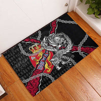 Norway Vikings Rubber Doormat Nordic Lion Bound in Runes and Chains