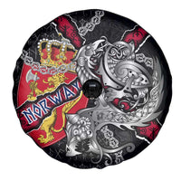 Norway Vikings Spare Tire Cover Nordic Lion Bound in Runes and Chains