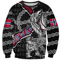 Personalized Norway Vikings Sweatshirt Nordic Lion Bound in Runes and Chains