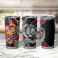 Norway Vikings Tumbler Cup Nordic Lion Bound in Runes and Chains