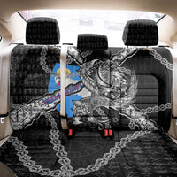 Faroe Islands Vikings Back Car Seat Cover Nordic Lion Bound in Runes and Chains