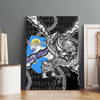 Faroe Islands Vikings Canvas Wall Art Nordic Lion Bound in Runes and Chains