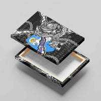 Faroe Islands Vikings Canvas Wall Art Nordic Lion Bound in Runes and Chains