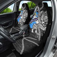 Faroe Islands Vikings Car Seat Cover Nordic Lion Bound in Runes and Chains