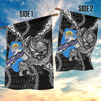 Faroe Islands Vikings Garden Flag Nordic Lion Bound in Runes and Chains